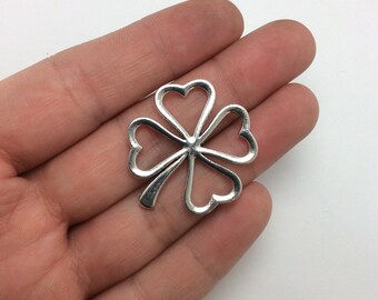 Golden Hollow Clover Stainless Steel Charms Jewellery Making Pendant Charms Finding Supplies Wholesale JN827-2x5