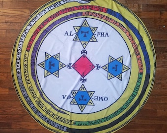 Goetia Qabalistic Colors Ritual Circle Cloth