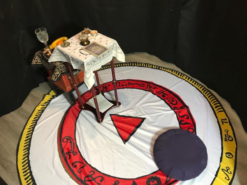 Golden Dawn Rose Cross Ritual Circle Cloth - Etsy