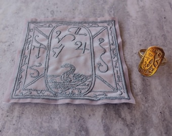 Black Pullet magical Ring & Talisman - Set #19 - grants the power of directing all the infernal hosts against your enemies