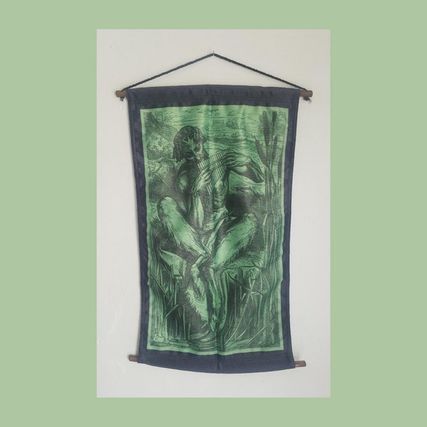 Greek God Pan decorative cloth wall hanging