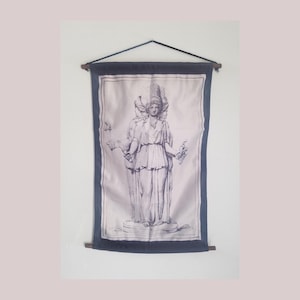 Greek Hecate (Triple Goddess) decorative cloth wall hanging