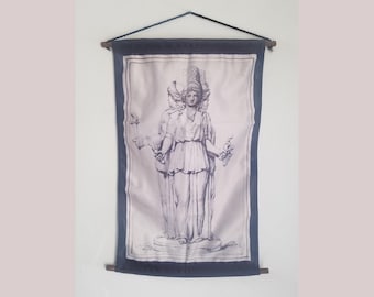 Greek Hecate (Triple Goddess) decorative cloth wall hanging