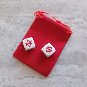 Unicursal Hexagram Dice, set of 2