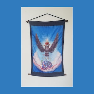 Masonic 33rd degree Double-Headed Eagle decorative cloth wall hanging