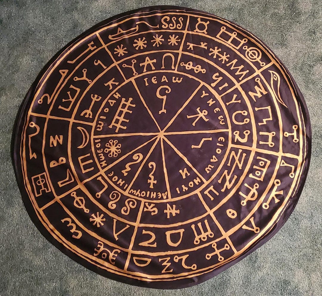 Prognostikon Pergamon Divining Disc Magical Ritual Circle Cloth - Etsy