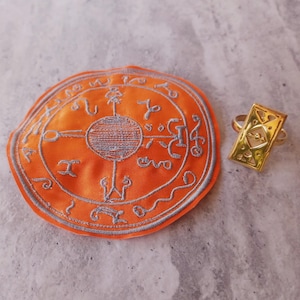 Anillo y Talismán Mágico de Polla Negra - Set #14 - SALUD - otorga el conocimiento de las propiedades y virtudes de la Medicina Universal