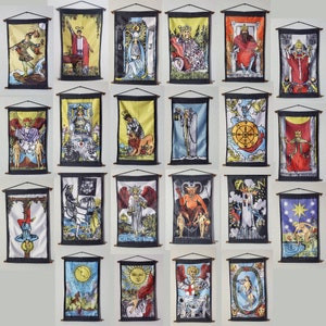 Arcanos Mayores FULL SET Tarot Cartas decorativas tela colgante de pared