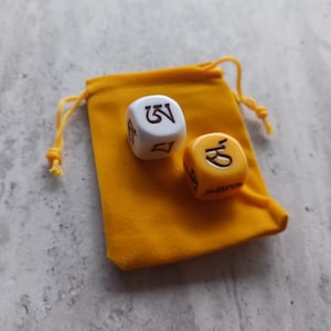 Set di 2 dadi tibetani Mo, oracolo divinatorio