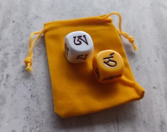 Tibetan Mo Dice set of 2, Divination Oracle
