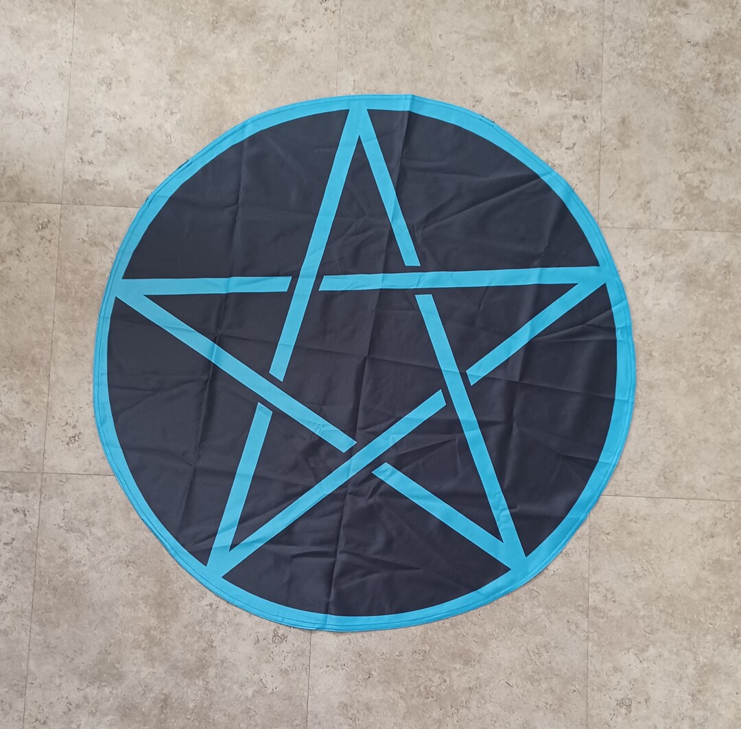 Blue Water Pentagram Wiccan Ritual Circle Cloth - Etsy