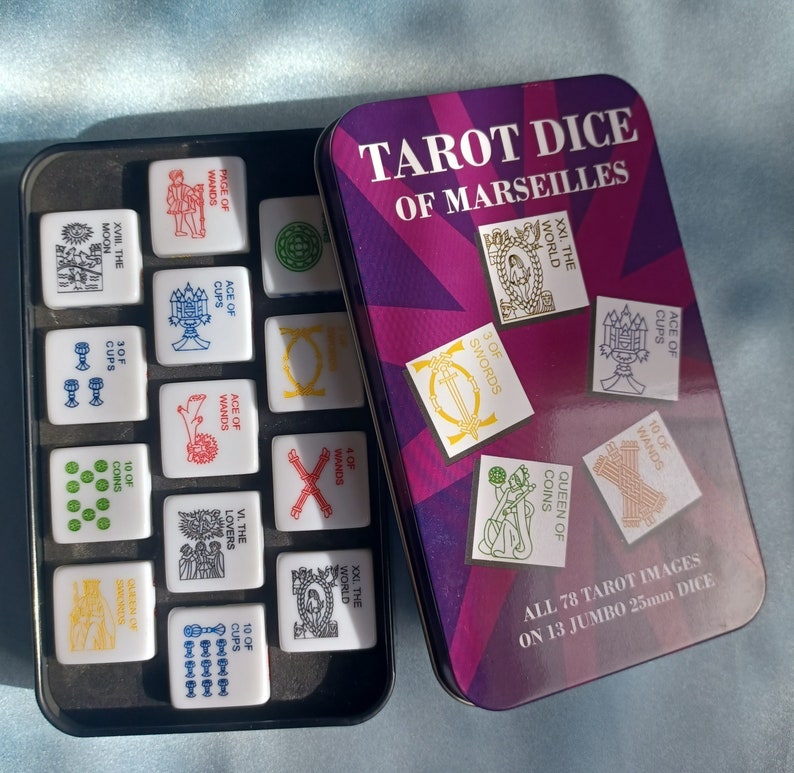 SECONDS Tarot Dice DENTED TIN image 1