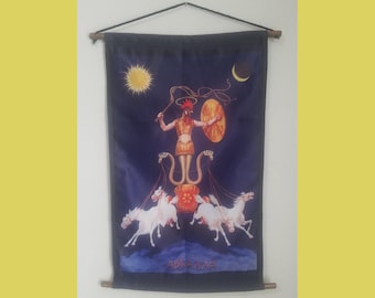 Suspension murale décorative en tissu Abraxas