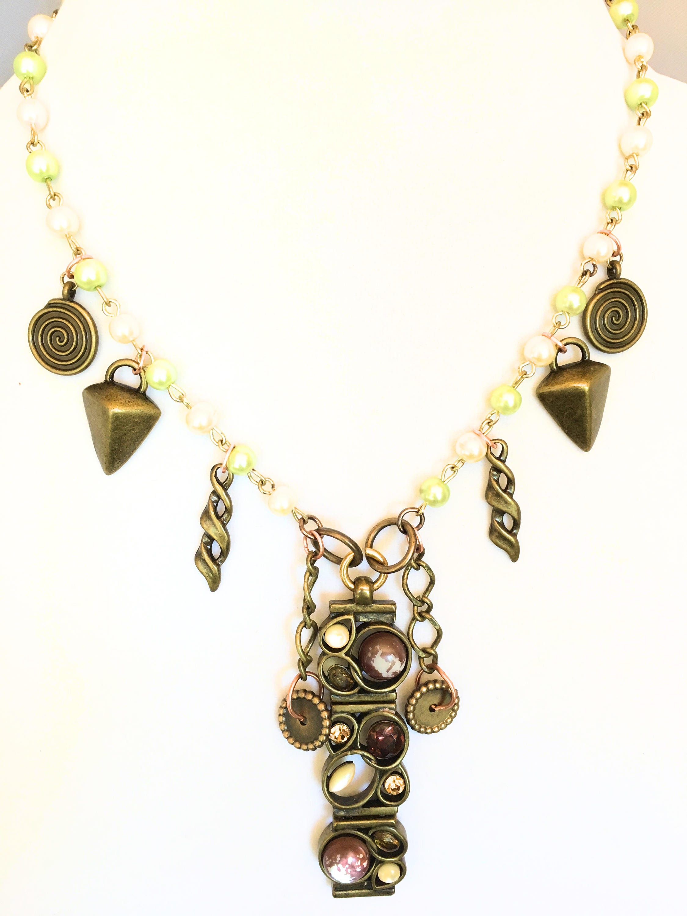 Statement Necklace Boho Chic Necklace Designer Necklace Pearl Etsy