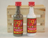 99 Watermelon Salt & Pepper Shaker, Upcycled Liquor Bottles