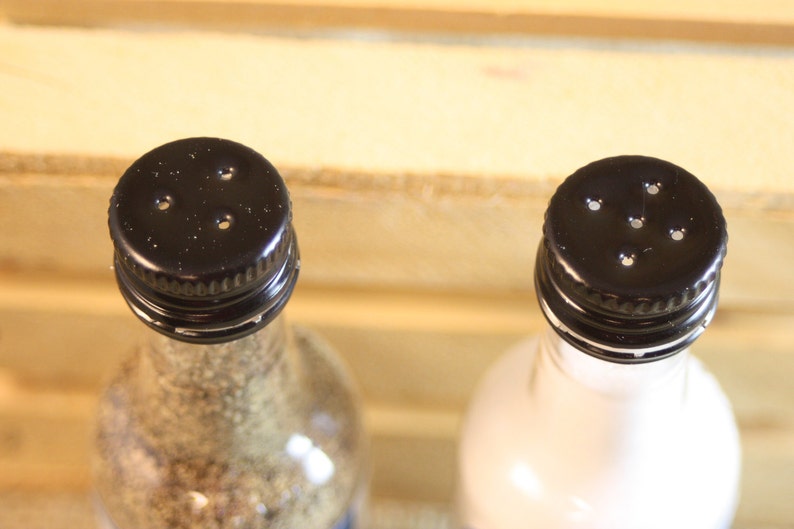 Salt & Pepper Shaker from Upcycled 99 Peppermint Mini Liquor Etsy