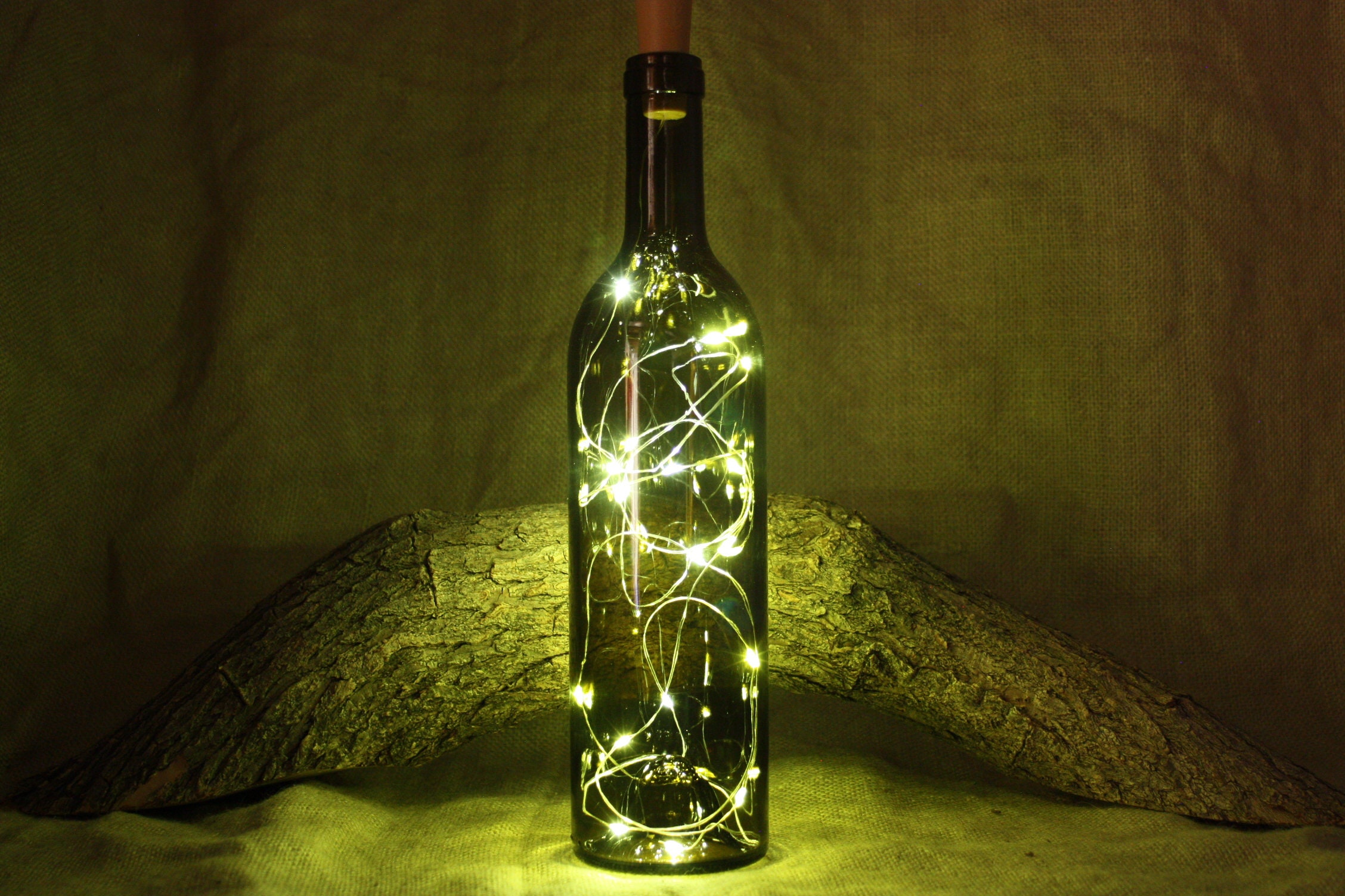 Wine Bottle Lighted Centerpieces LED Fairy Lights Choice of Etsy