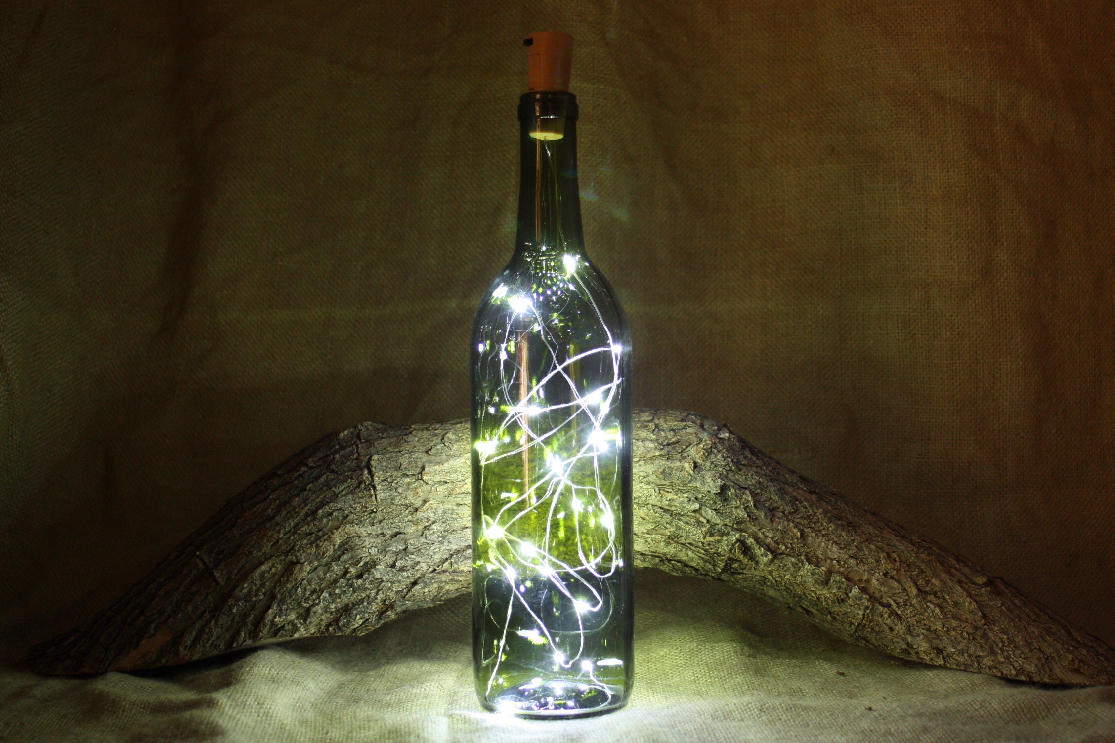 Wine Bottle Lighted Centerpieces LED Fairy Lights Choice of Etsy