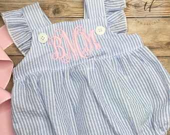 baby seersucker romper