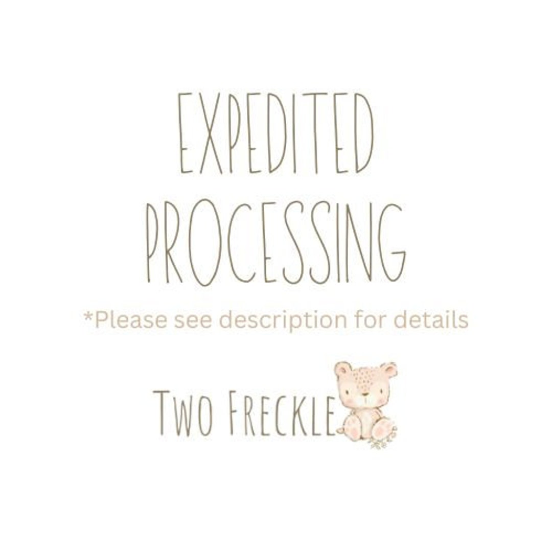 Expedited Processing Add on Option Etsy