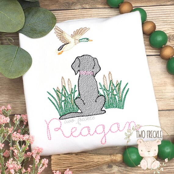 Personalized Hunting Dog Shirt Girls Mallard Duck Hunting Etsy