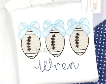 Girls Football Bodysuit, Embroidered Little Sister Cotton Shirt