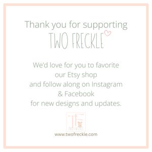 a message of gratitude from a seller to their followers, expressing their appreciation for the support and following they have received. The message includes a website address for new designs and updates.