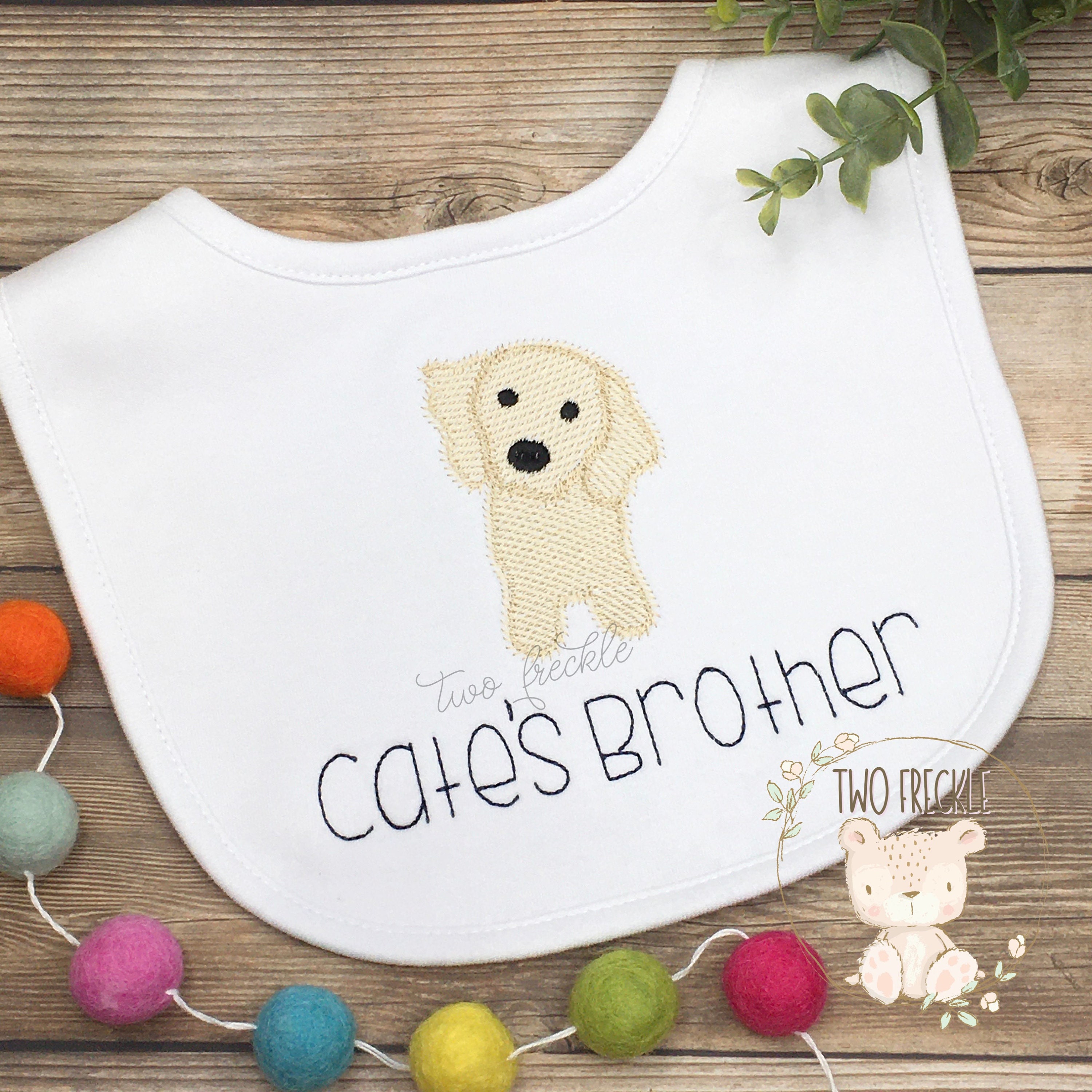 Baby Personalized Bib Personalized Dog Bib Baby Doggie Bib Etsy