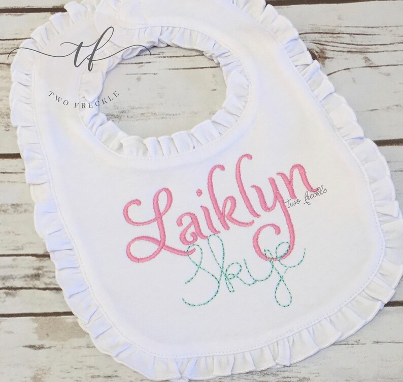 monogrammed baby bibs
