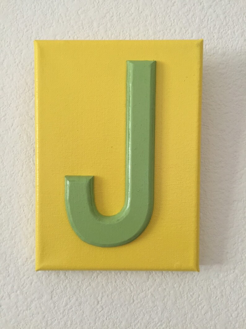 Letter J Wall Decor Etsy