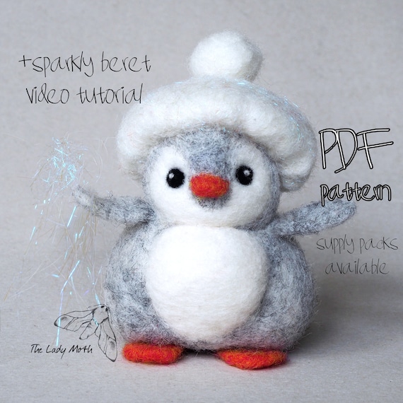 DIY Needle Felted Video Tutorial Chick. Sewing & Fiber Embroidery Kits