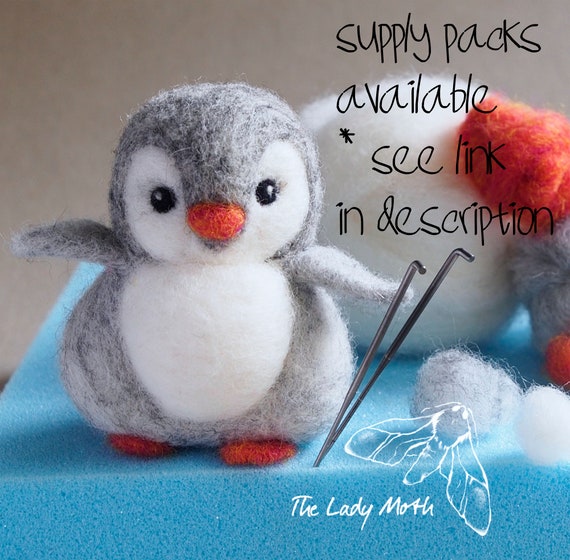 PENGUIN needle felting instructions by The Lady Moth PDF DIY