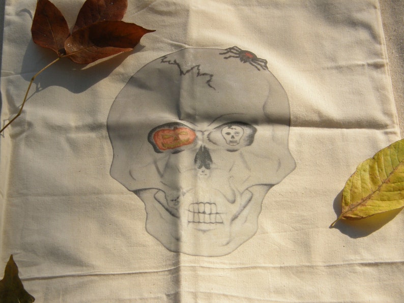Canvas Skull Tote