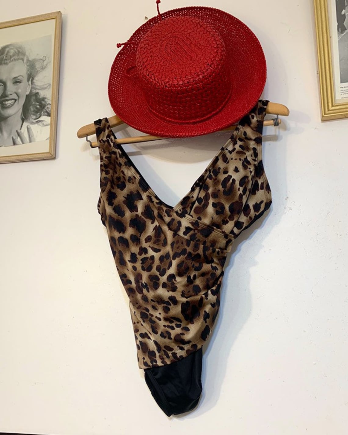 1990s' Cheetah Print Pin Up Bathing Suit by Studio Works | Etsy