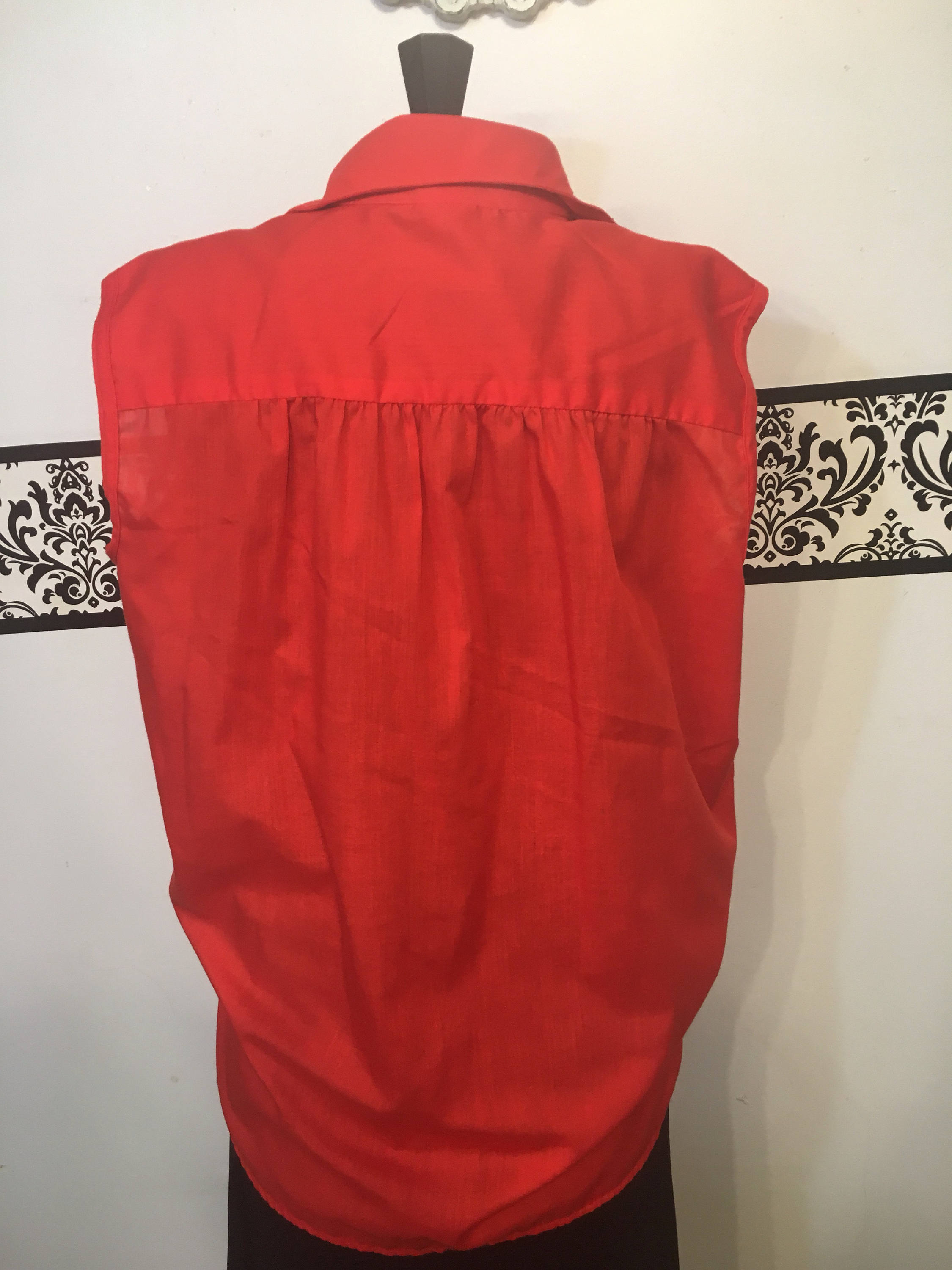 1960's Cherry Red Rockabilly Blouse Size Large / XL 1X - Etsy