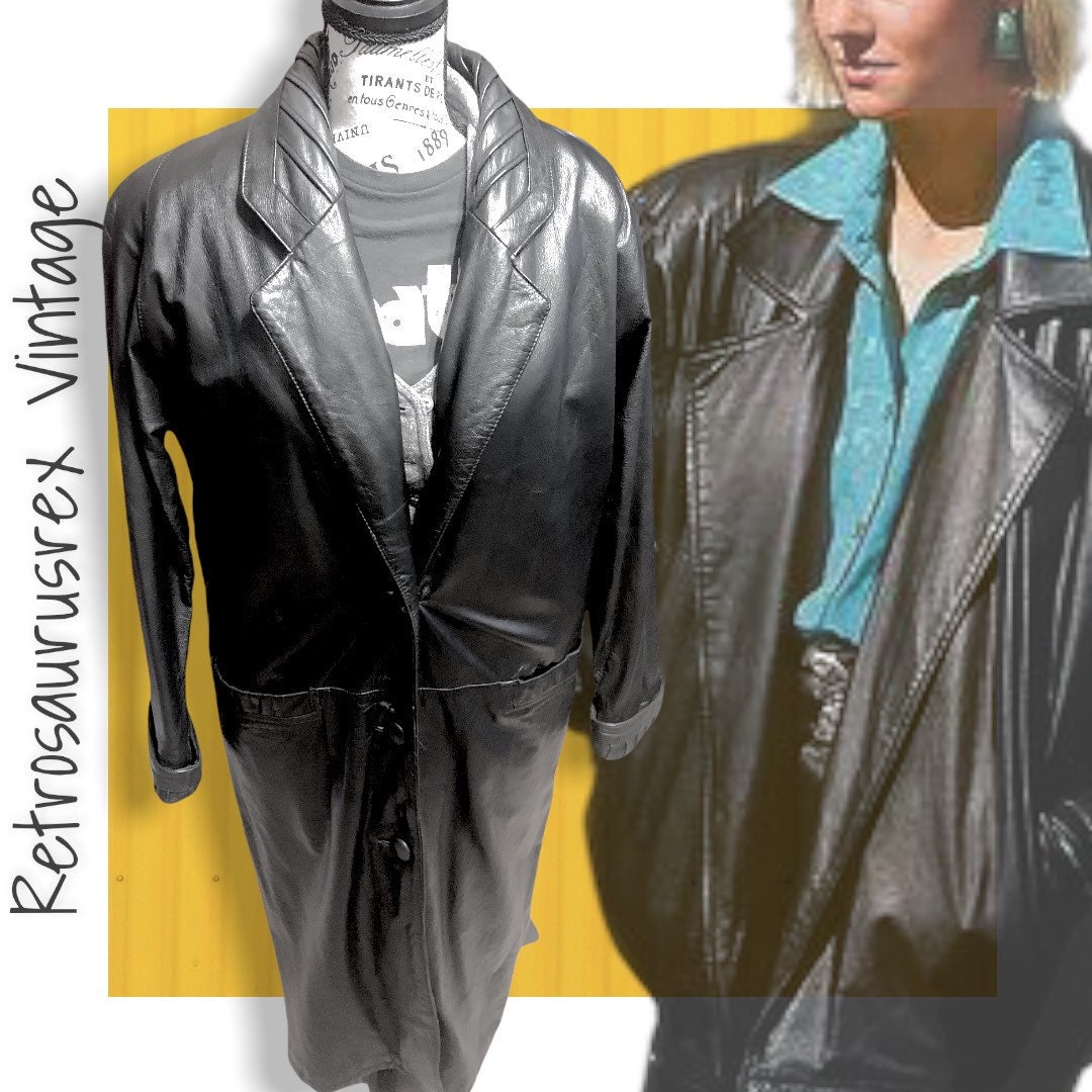 jacqueline ferrar leather trench coat