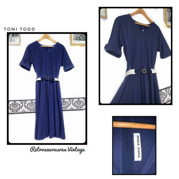 navy blue pin up dress
