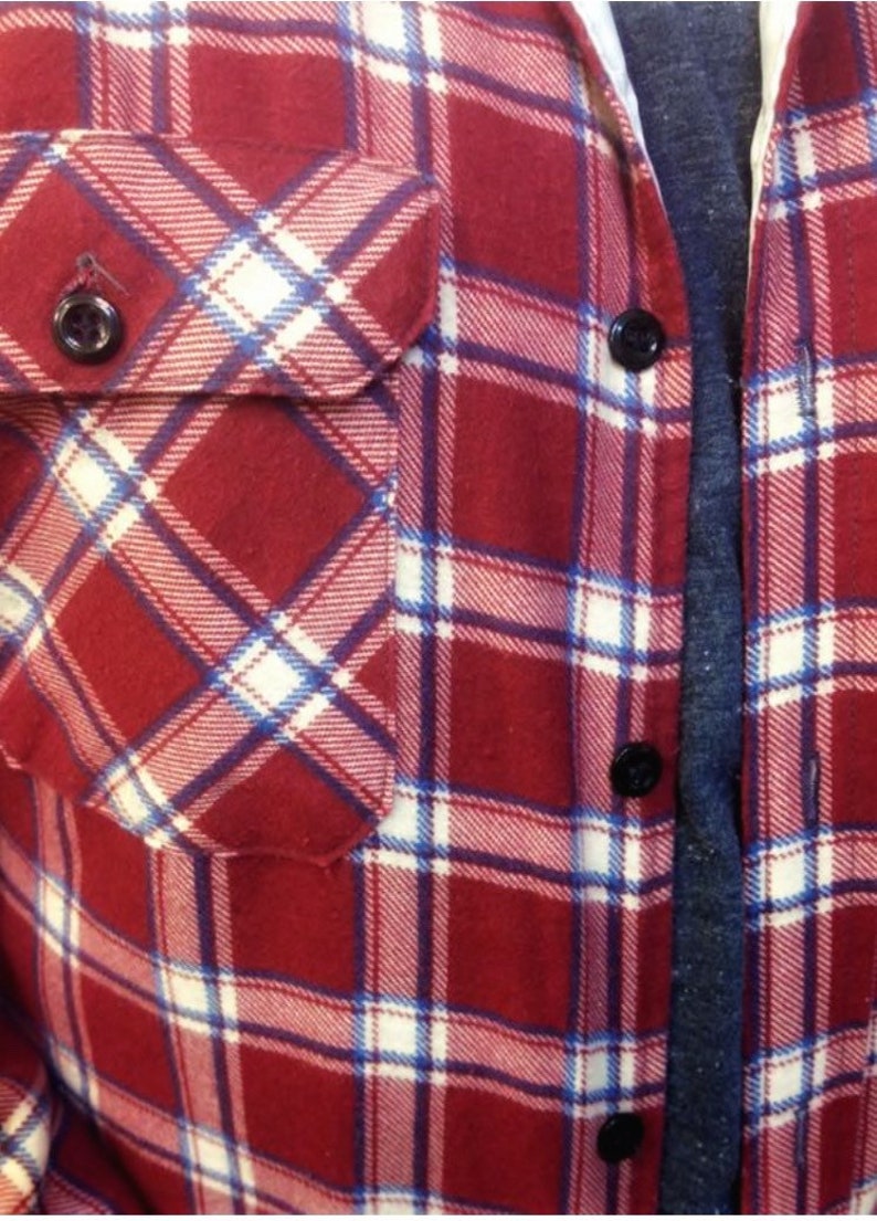 1950's Red Plaid Flannel Shirt by Sears Sportswear - Etsy