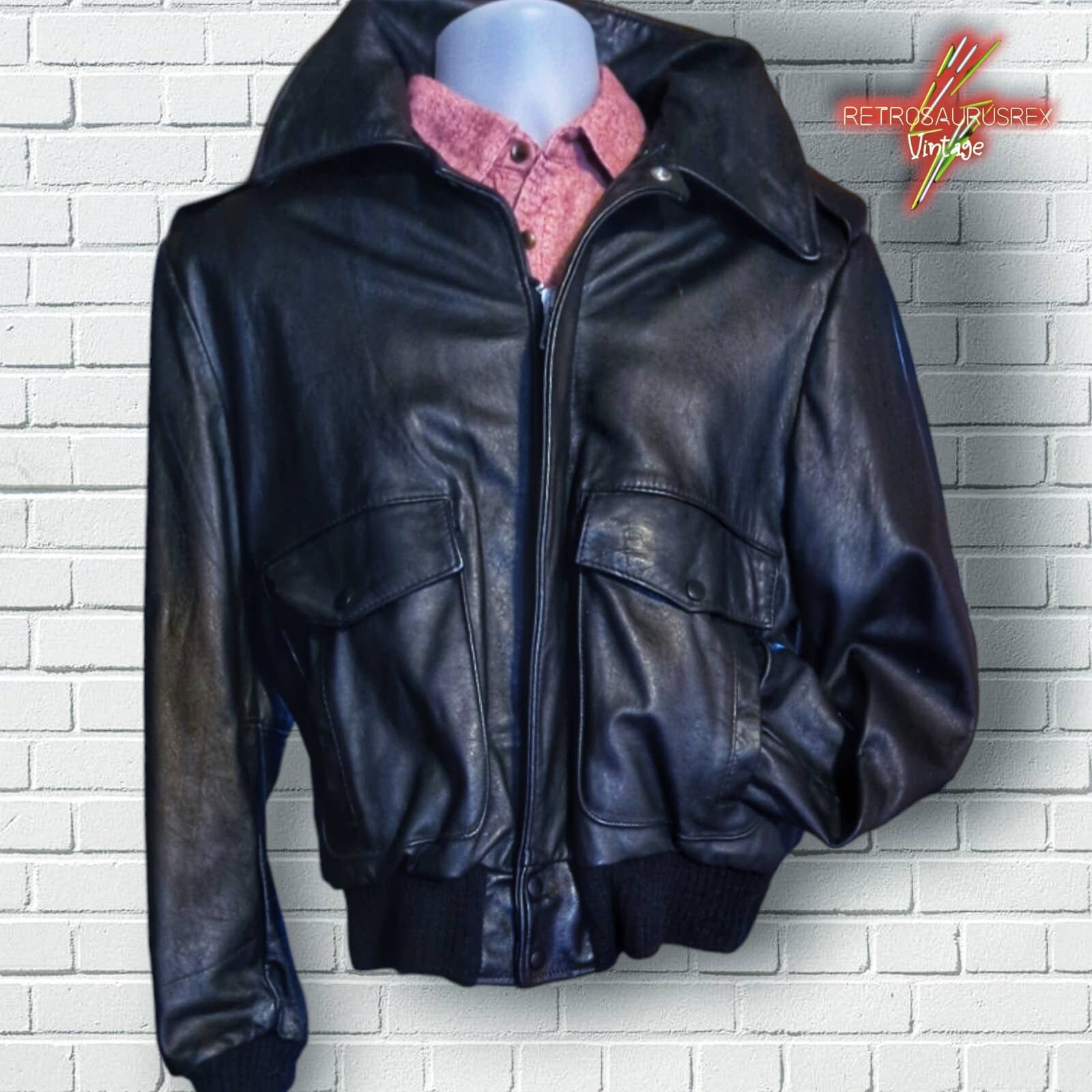 70s Leather Bomber - Etsy 70s Leather Bomber - Etsy