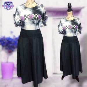 Vintage Ralph Lauren Lolita Black Dirndl Circle Skirt, 6P