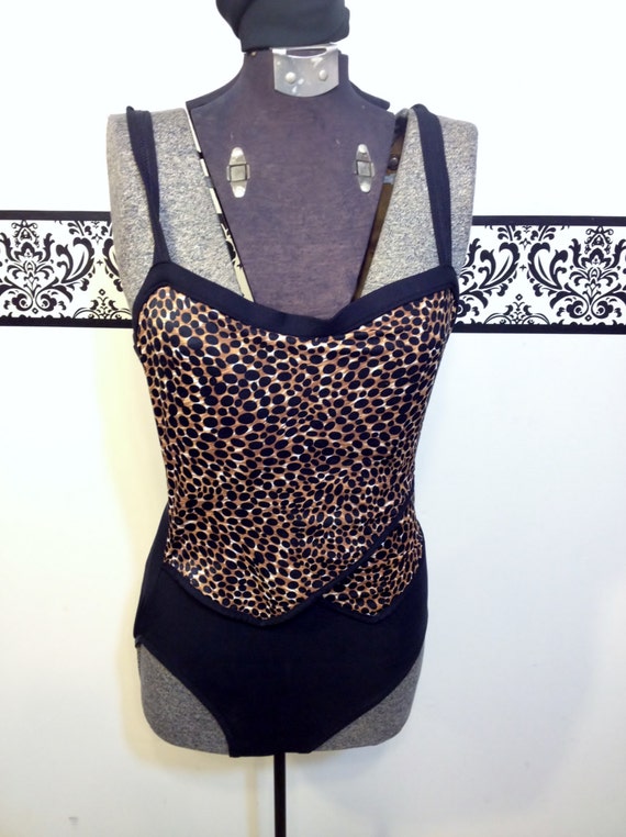 1980s' Cheetah Print Pin Up Bathing Suit by Beach