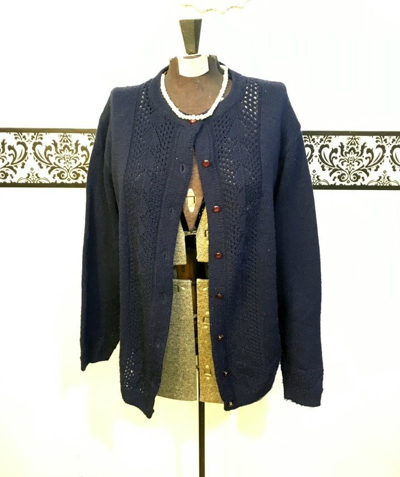 navy blue cardigan plus size