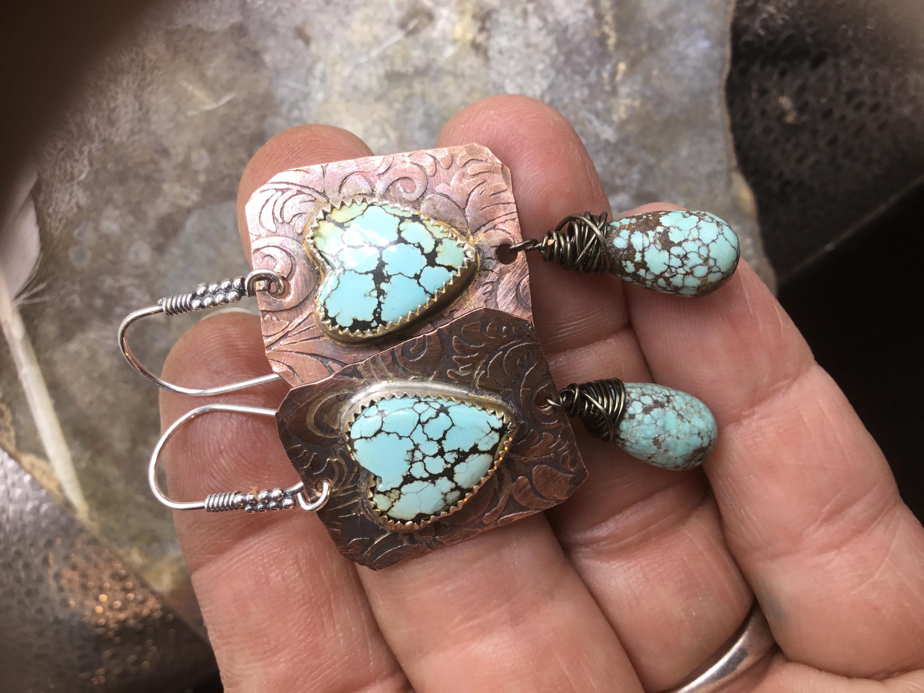 Sweet soft blue matrix turquoise with Lone Mountain