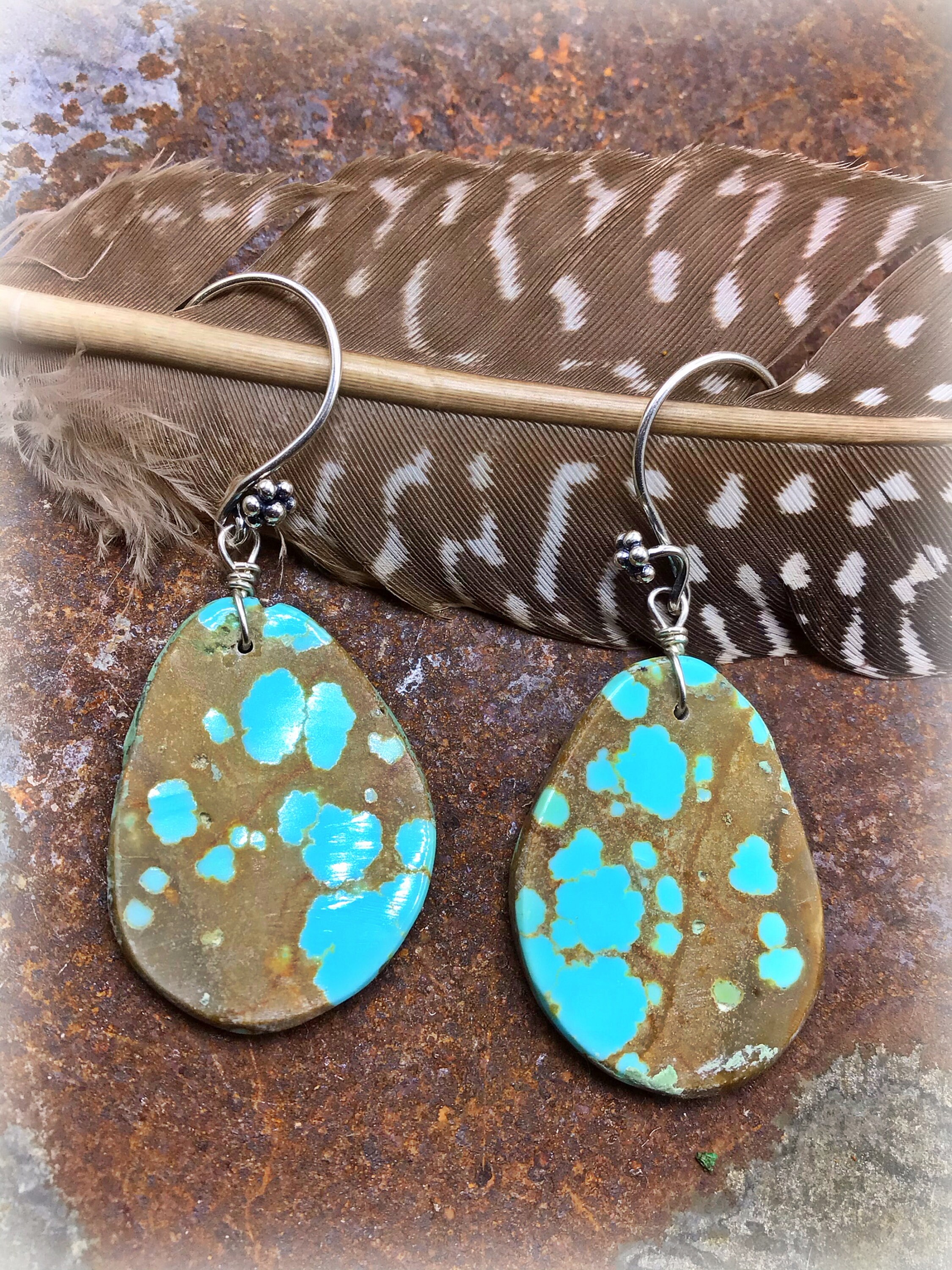 Buy Turquoise Earrings 925 Sterling Silver & Genuine Turquoise (Select  style) (Artisan Drops) Online at Lowest Price Ever in India | Check Reviews  & Ratings - Shop The World