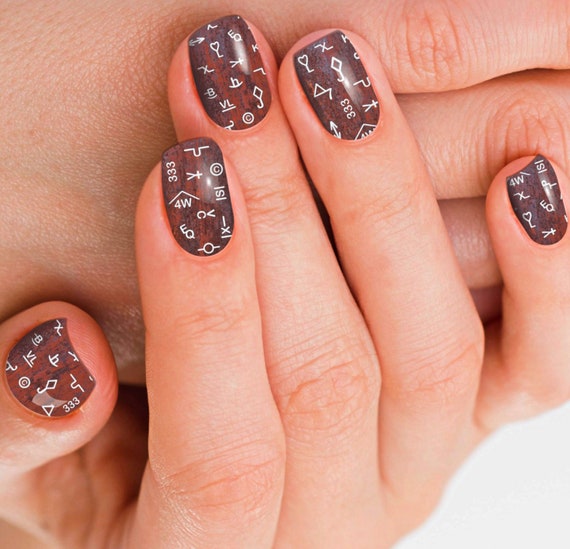 Louis Vuitton Black Nail Art Stickers