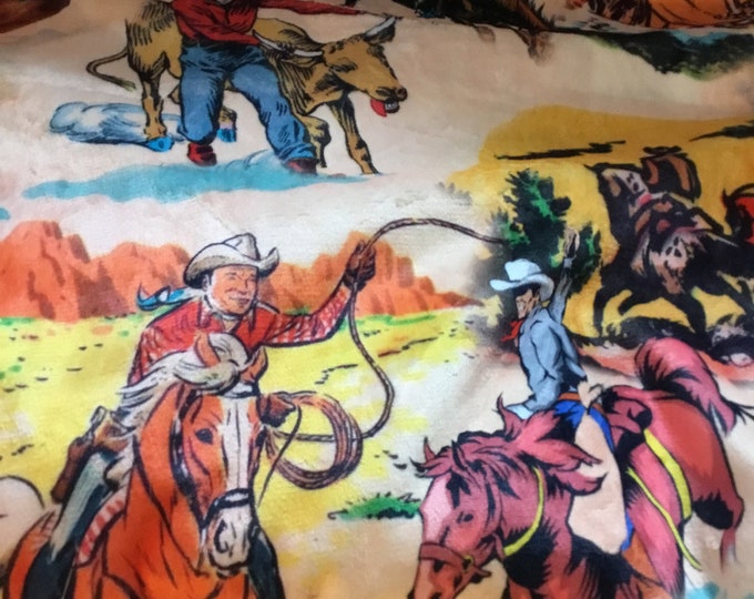 Absolutely adorable and addictively soft fleece custom Roy Rogers and Tigger large throw blanket, baby gift, cowboy lover nostalgic