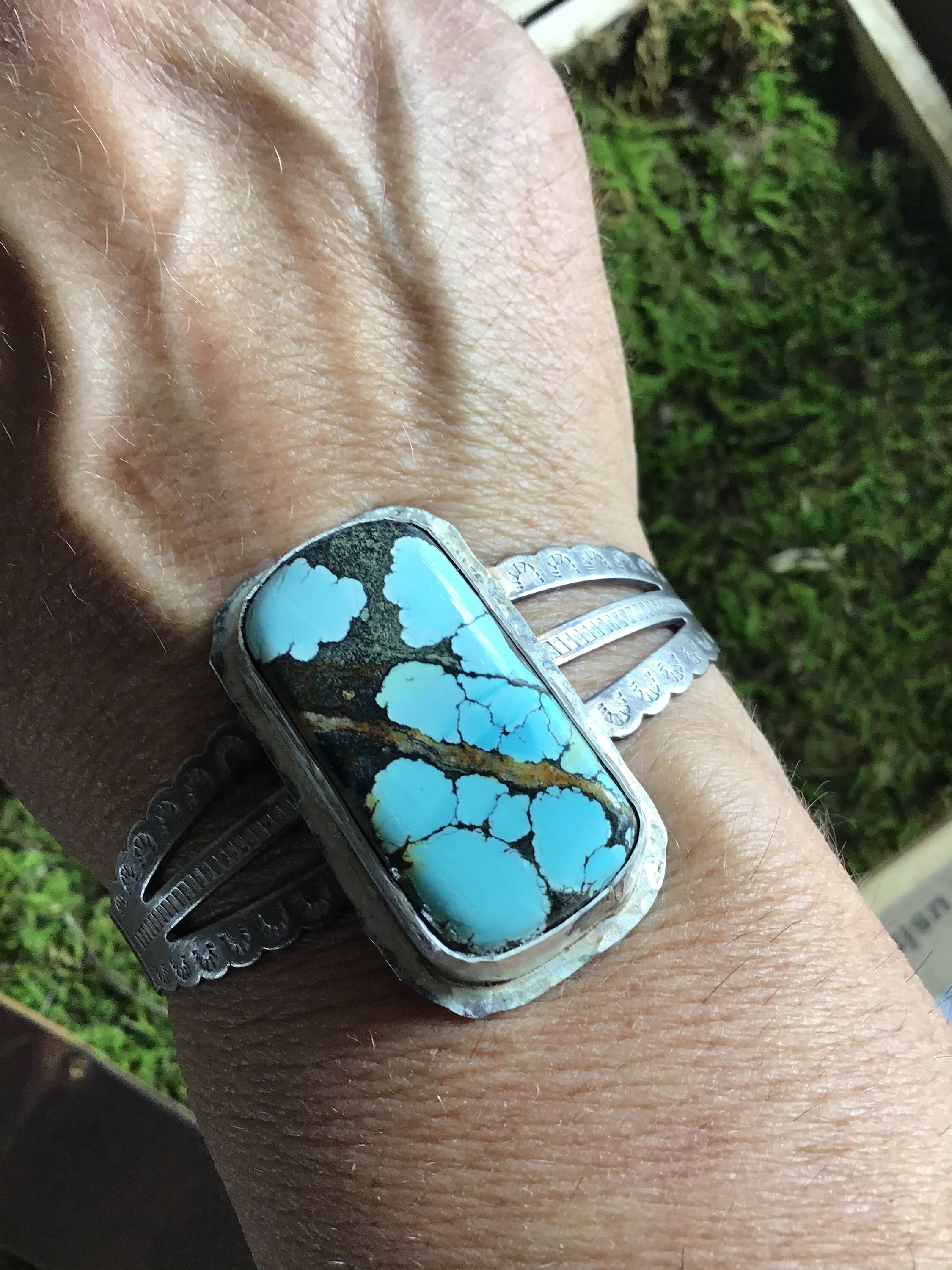 Reserve for Sami. turquoise cuff bracelet by Weathered Soul