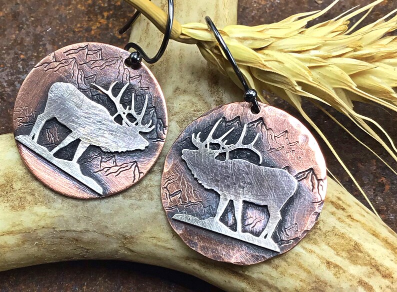 Earrings Pykka Gunmetal Drop - Elk