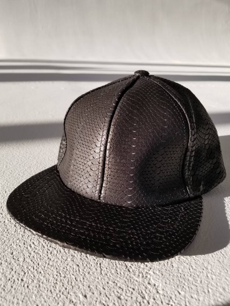 Laser Cut Leather Python Scale Baseball Hat - Etsy