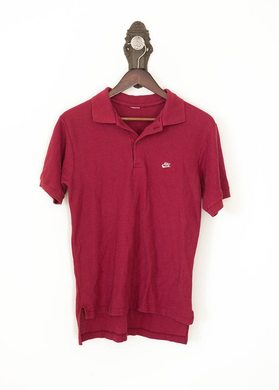 nike burgundy polo